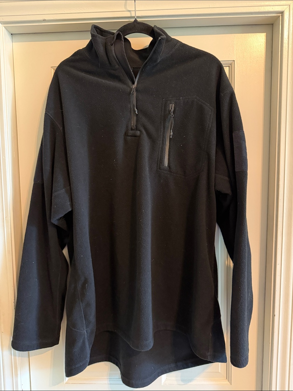 Mission made fleece Black Quarter-Zip Pullover Sweatshirt